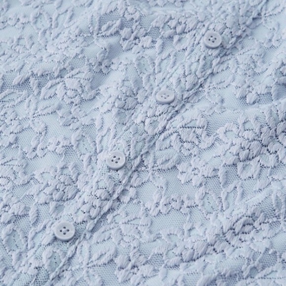 NWT Abercrombie & Fitch Lace Tops XS-M Blue/White - Picture 7 of 8